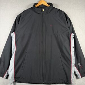 Vintage Nike 72 Black Track Jacket Full Zip Men's XL Athletic Windbreaker‎ Y2K